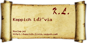 Keppich Lívia névjegykártya